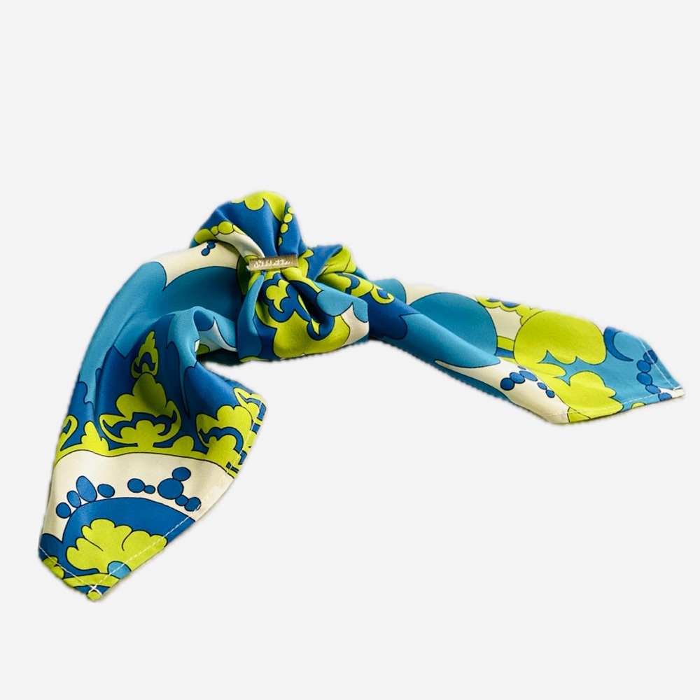 NWT SILKLETTE 100% Silk Abstract Floral Bandana - Picture 9 of 9